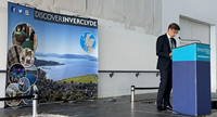 Inverclyde Council chief executive and returning officer Aubrey Fawcett Greenock Blitz minute's silence
